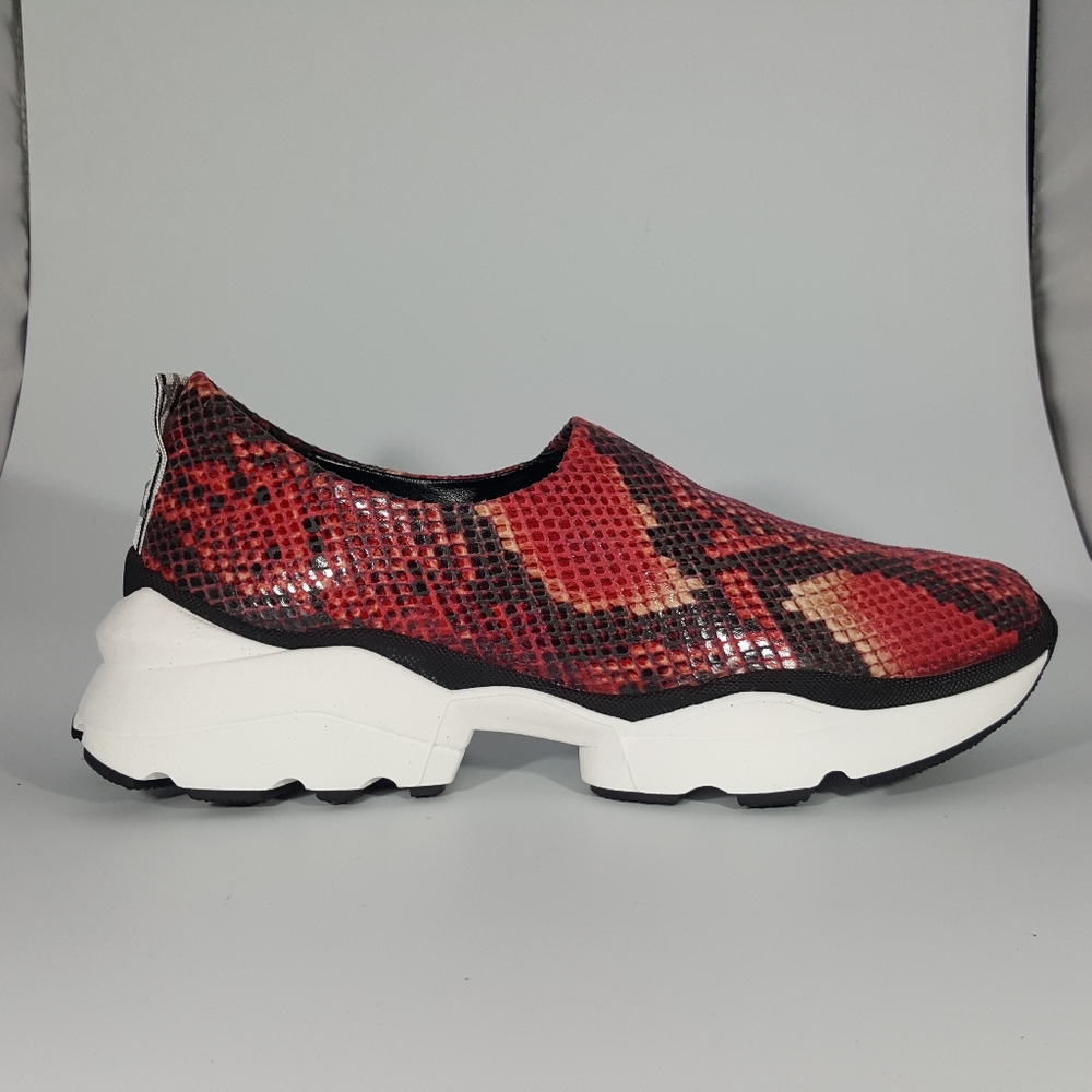 NR Rapisardi Faux Snake Elastic Slip On Sneaker